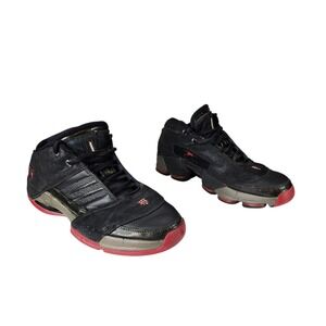 Vtg Adidas T-Mac 6 sz 9.5 Men Tracy‎ McGrady Basketball Shoes Sneakers Black Red